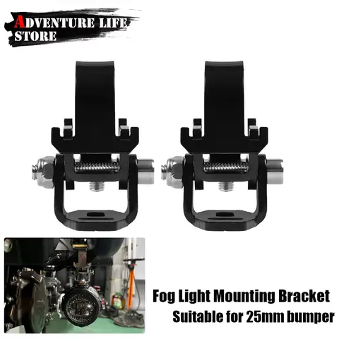BMW R1300GS 어드벤처 R1250GS R1200GS 용 오토바이 안개등 장착 브래킷 홀더 HONDA CRF1100 용 25mm 직경 크래시 바