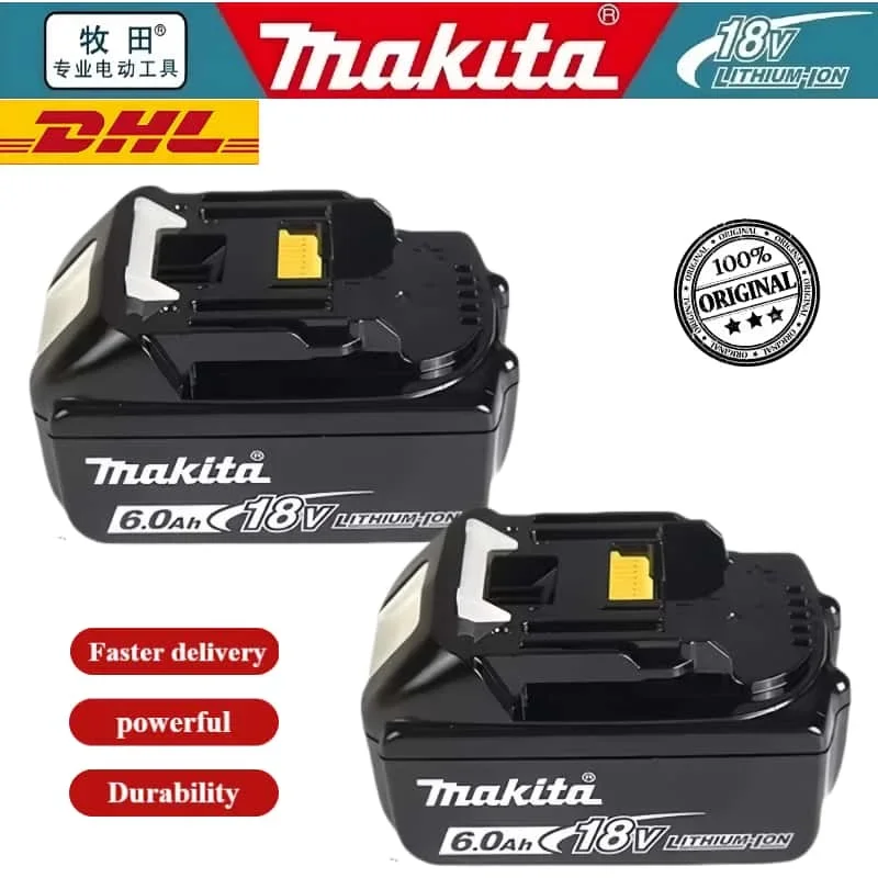 

Original Makita 18V Battery 5Ah 6.0Ahfor Makita Tool BL1830B BL1840 BL1840B BL1850 BL1850B 18650 18V Rechargeable Battery