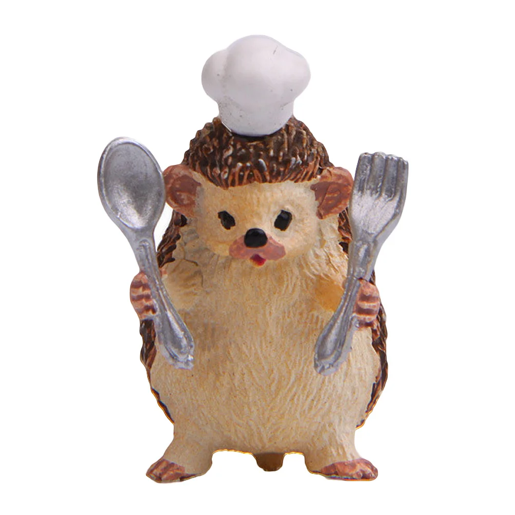 

Hedgehog Resin Craft Family Adornment Desktop Cake Baking Gardening Decoration Home Office Desk Accessory Gift
