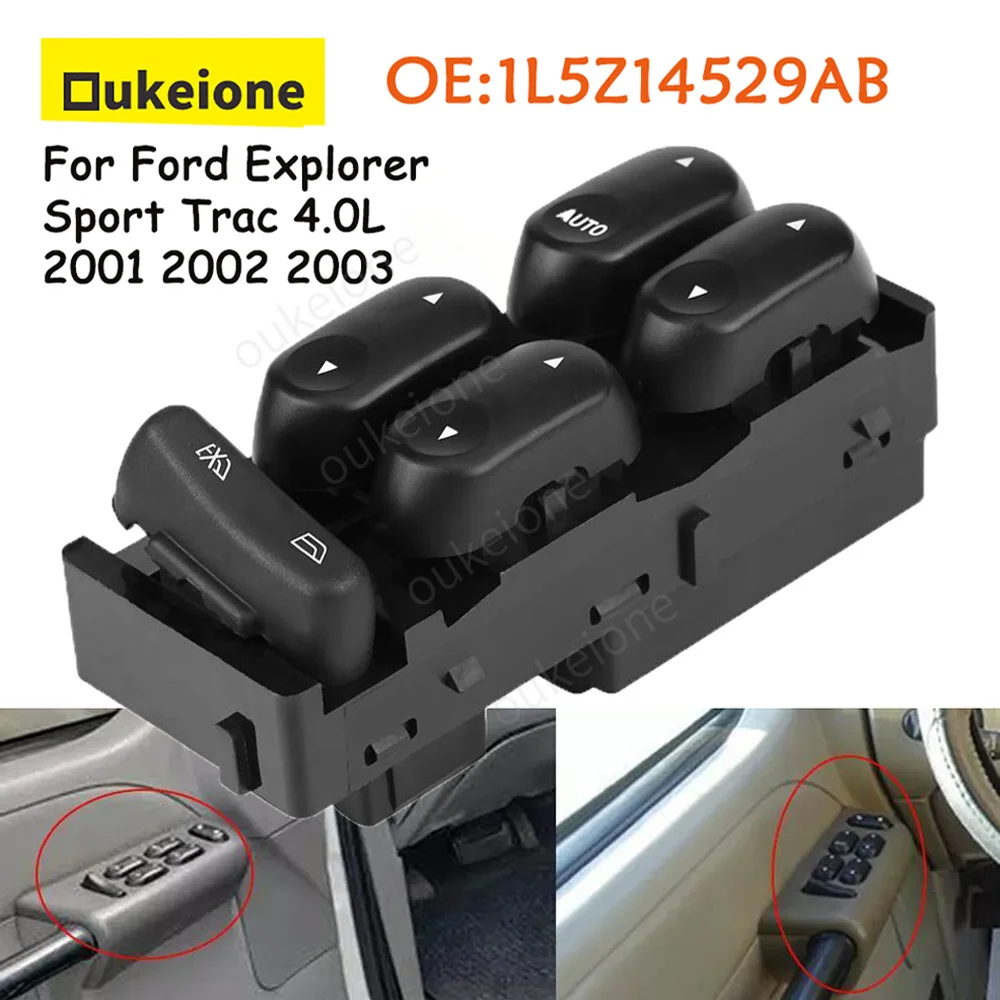 

Переключатель Стеклоподъемника 1L5Z14529AB для Ford Explorer Sport Trac 4.0L 2001 2002 2003 1L5Z-14529-AB, автомобильные аксессуары
