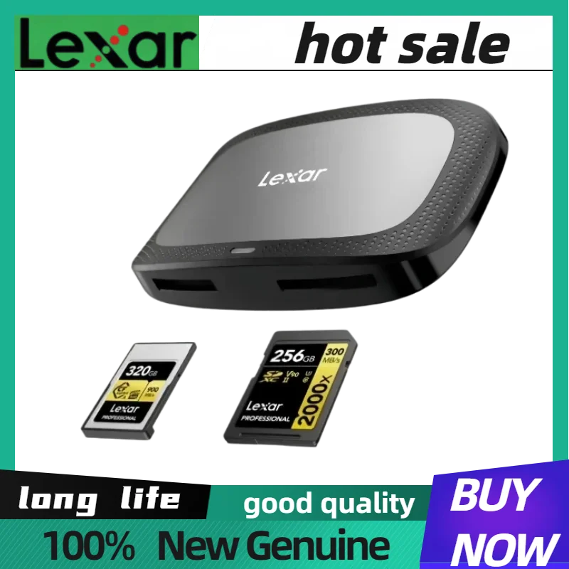 

Lexar CFexpress Type A 8K 10Gbps USB Type C Interface 2-in-1 Hi-Speed USB 3.2 Gen2 CFE SD Card Reader