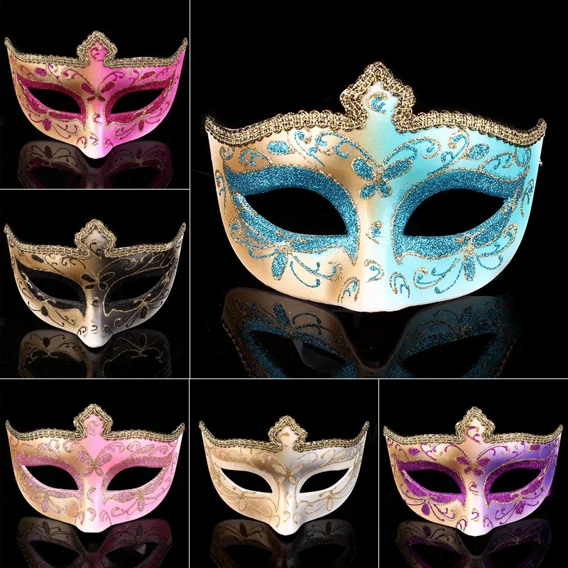 

Masque venitien en dentelle pour femme, robe de paupieres, robe de soiree, boule de maquillage, demi-masque mysterieux carnaval,