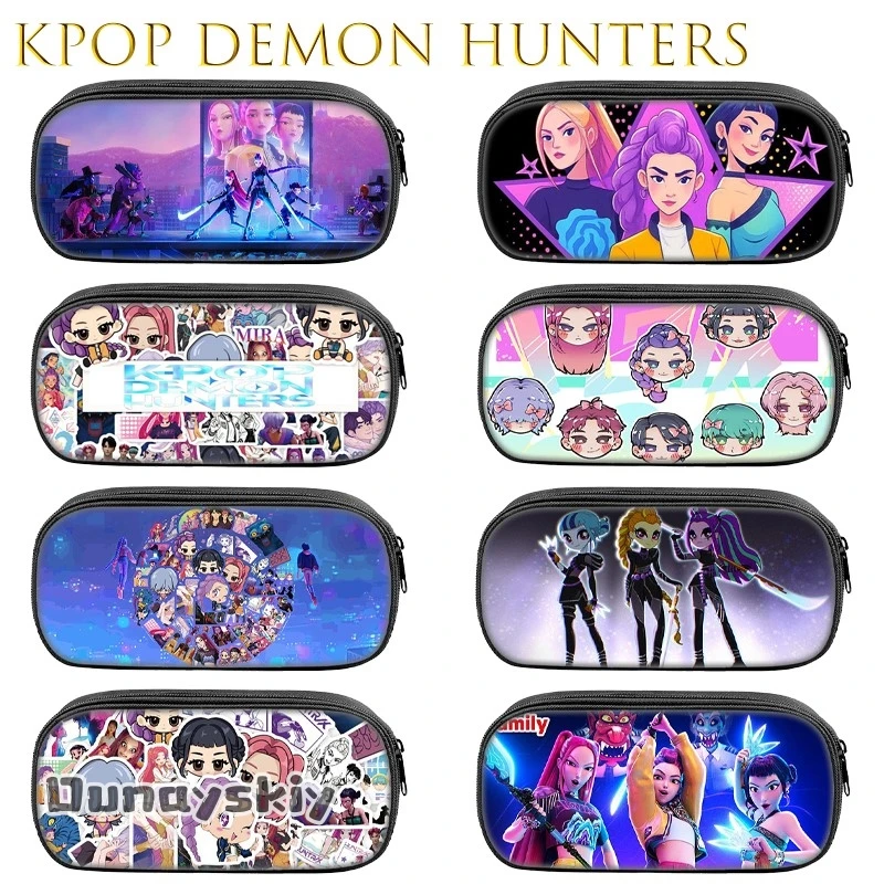 

{Dunayskiy}AKPop, охотники на демонов, сумка-карандаш, студенческий детский чехол для канцелярских принадлежностей, сумка для хранения, пенал, школьный косплей с персонажами аниме