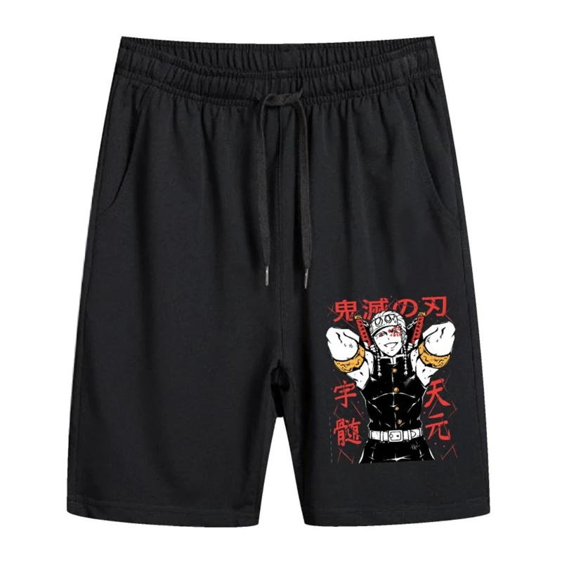 Sudadera Anime Demon Killer Jogging กางเกงกางเกงขาสั้นผู้ชาย Kamado Tanjirou พิมพ์กางเกงขาสั้น Harajuku ผู้ชายและผู้หญิงกางเกงขาสั้นชายหาด