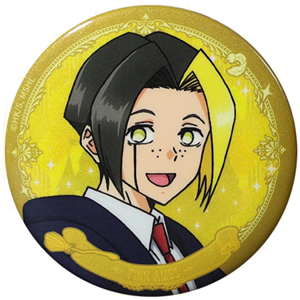 58mm Anime MASHLE: MAGIC AND MUSCLES Cosplay COSTUME Badge Pin SPTE Tinplate Brooch﻿ Prop Gilf