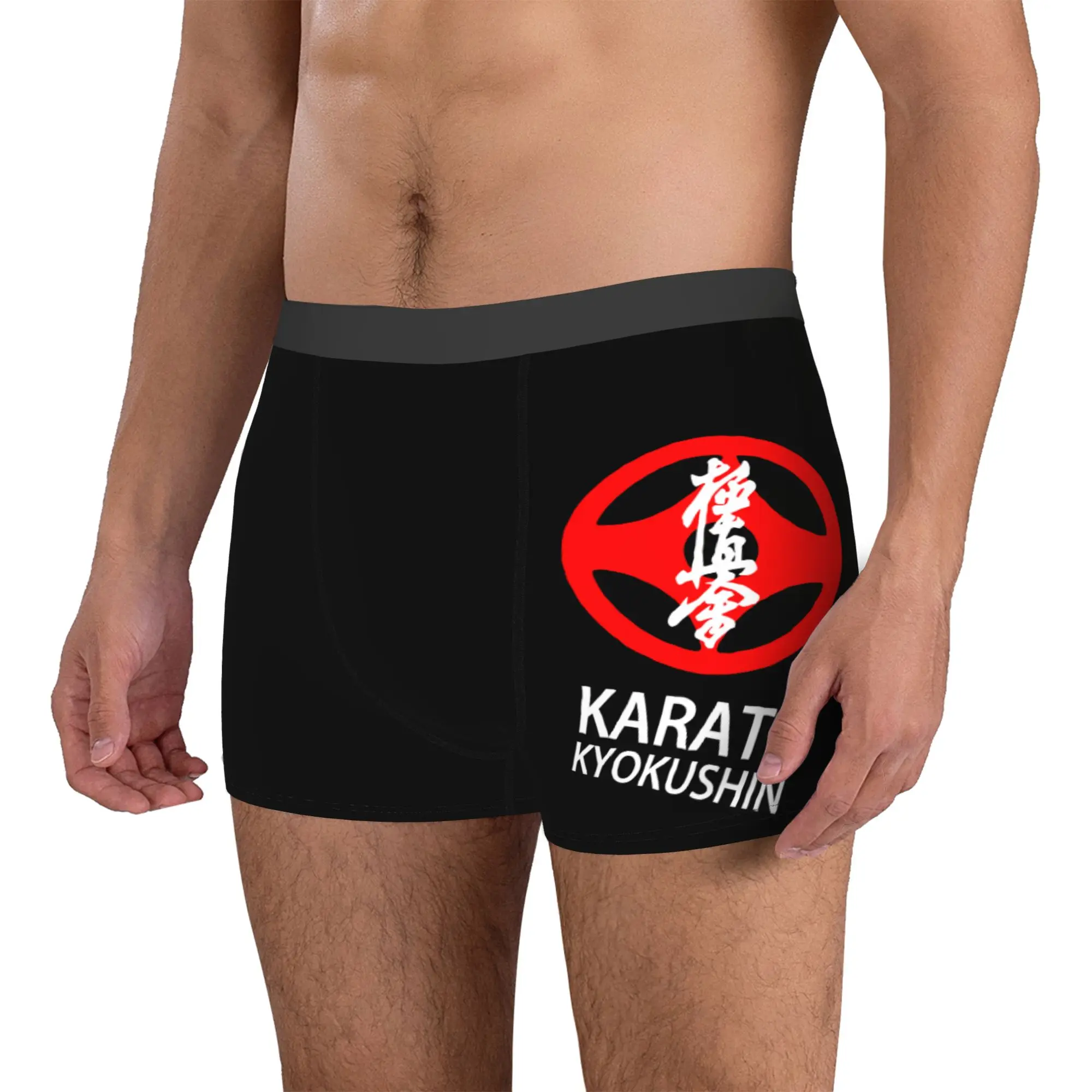 Customized Funny Karate Kyokushin Boxers Shorts Panties Men's Underpants Comfortable Martial Arts Briefs Underwear