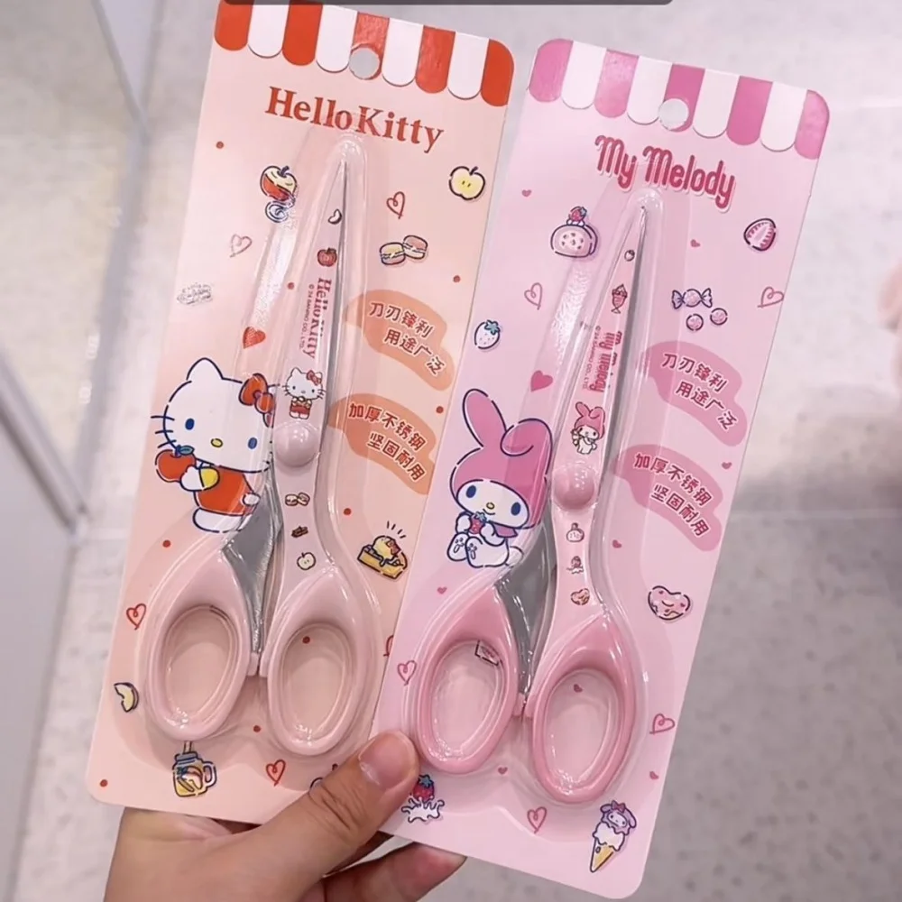 Neue Ausgabe Sanrio Edelstahl-Küchenschere Kawaii Cartoon Hello Kitty Hochwertige Büro-Papierschere Geburtstagsgeschenk