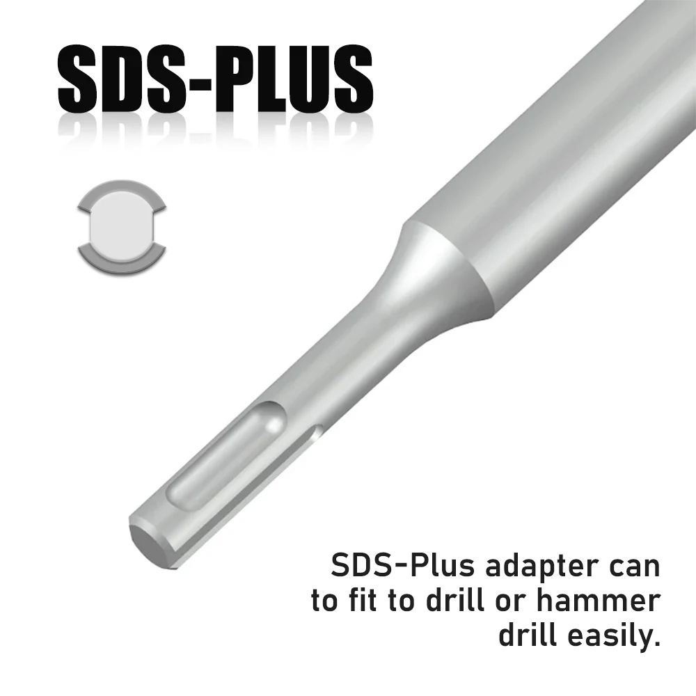 SDS Plus raschietto per pavimenti 3-6 pollici strumento scalpello per la rimozione delle piastrelle manico lungo resistente per trapano a