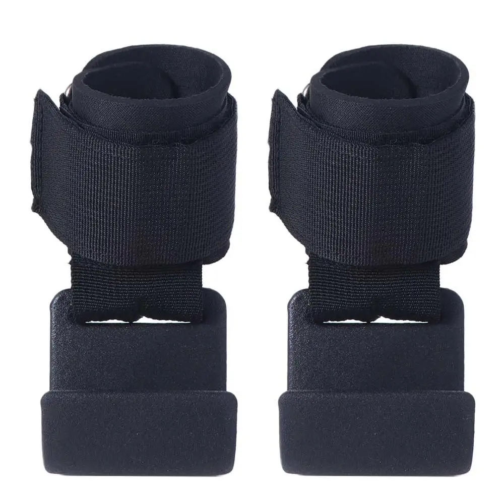 

1 PC/Pair Pull-up Weight Lifting Grip Hook Adjustable Black Auxiliary Power Wrist Guard With Hook Auxiliary