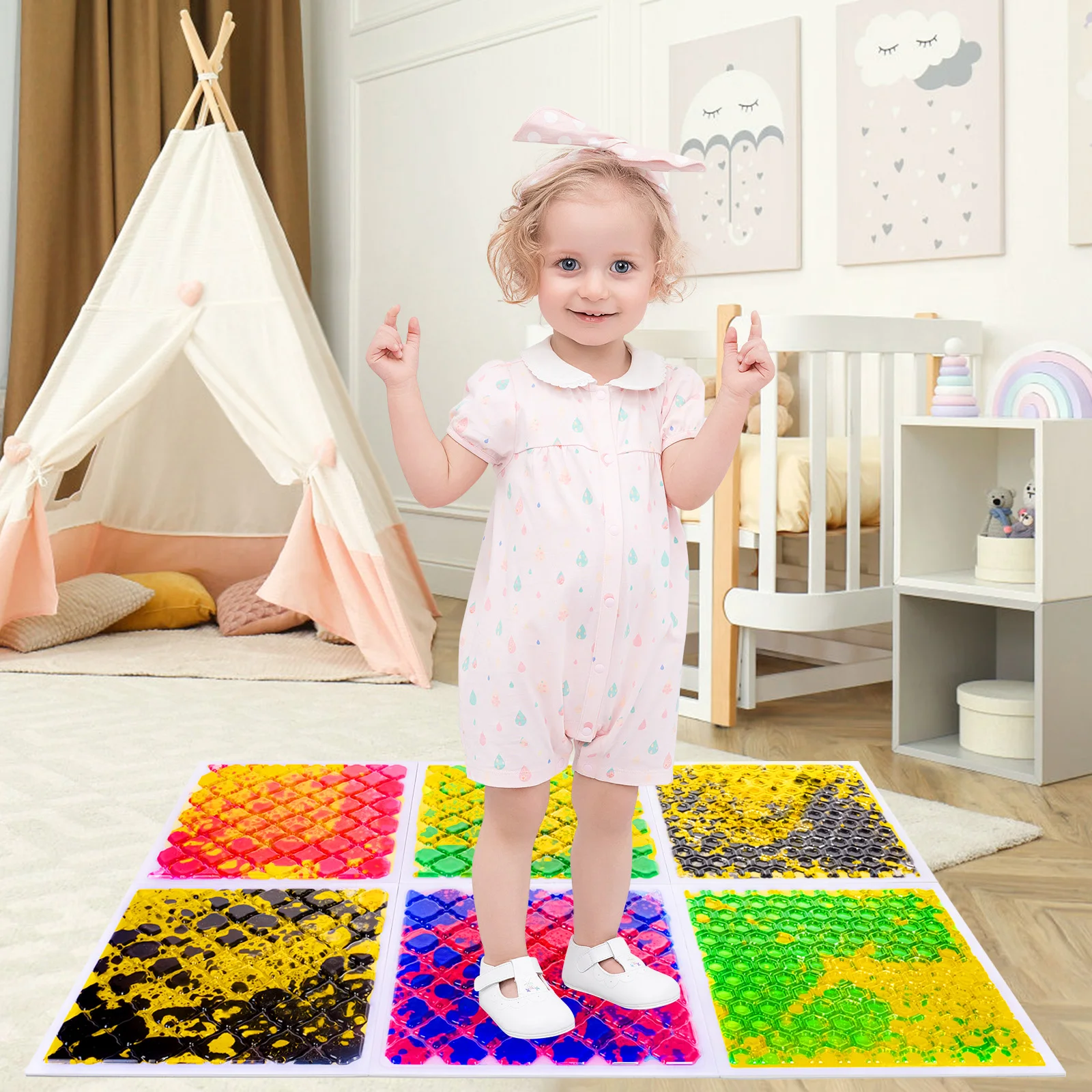 

Sensory Feet Tiles And Sensory Touch Tiles Pair Sensory Educational Toys for Children's Motor Skills Development