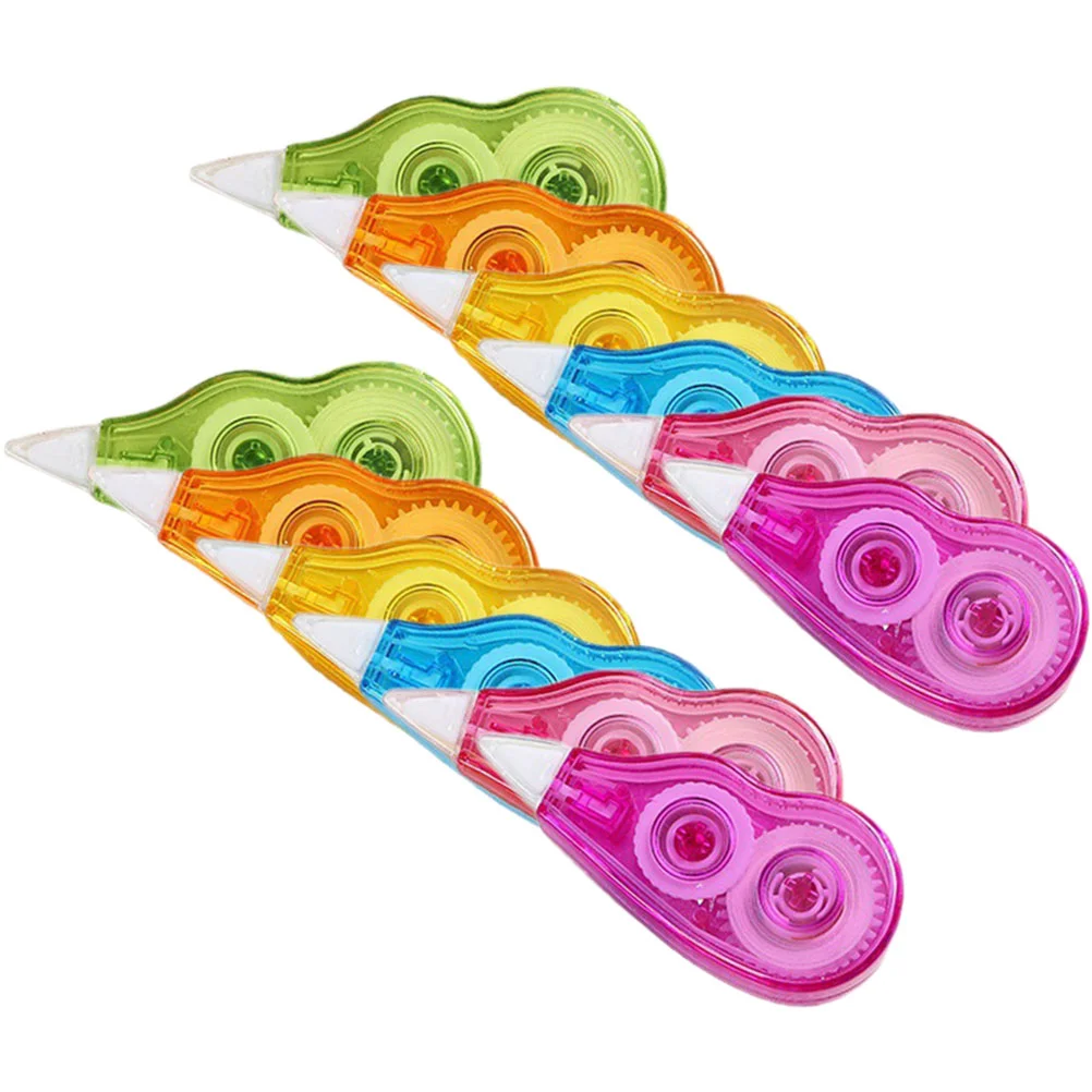 12Pcs Correction Tape Roller Capacity Student White Out Corrector Promotional Gift Stationery Student Prize School Office Supply