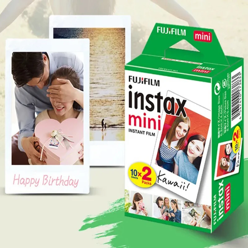 Fujifilm Instax Mini Film White Edge Photo Paper 10-100 Sheets Fuji With Print For Instant Mini 12 11 9 8 7+ 25 50s Camera