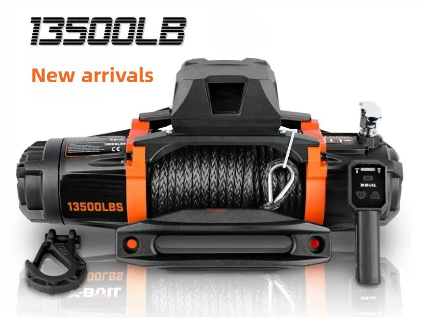 Vehicle 12V24V Portable Vehicle Off-road Self-Rescue Electric Lifting Winch Winch Small Crane Drawing Net