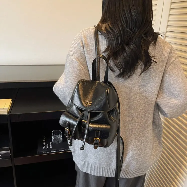 

New 887 High-end Large-capacity Small Backpack Simple Backpack Casual Versatile Commuter Bag Fashion Schoolbag