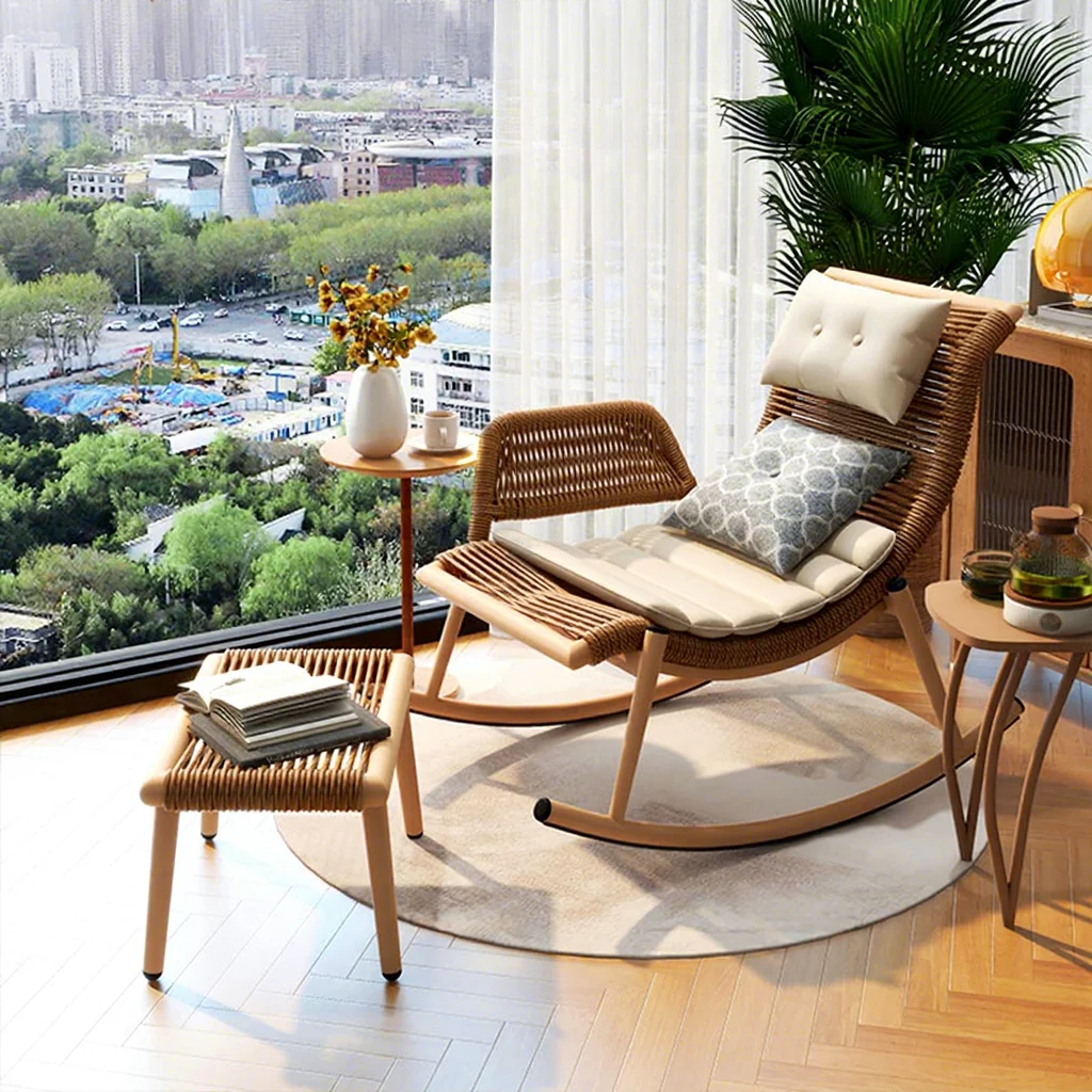 Living Room Leisure Lounge Chair Rocking Chair Suitable for Both Sitting  Lying Down Suitable for Homestays and Hotels70*74*66cm