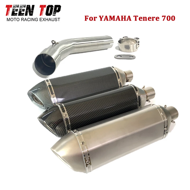 

For Yamaha Tenere700 Slip-on Exhaust Tenere 700 Middle Link Pipe T700 Exhaust Muffler Racing Elbow 51mm Escape Moto Silencieux