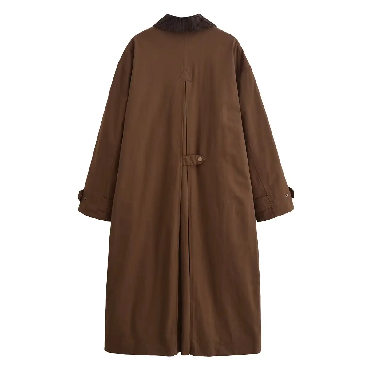 Tangada 2024 New Women Coffee Loose Trench Long Sleeve Female Oversized Coat QN055