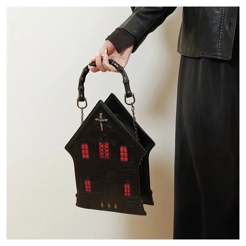 

New Creative Three-dimensional House Shaped Side Bag for Ladies Punk Style Personalized Women's Shoulder Bags