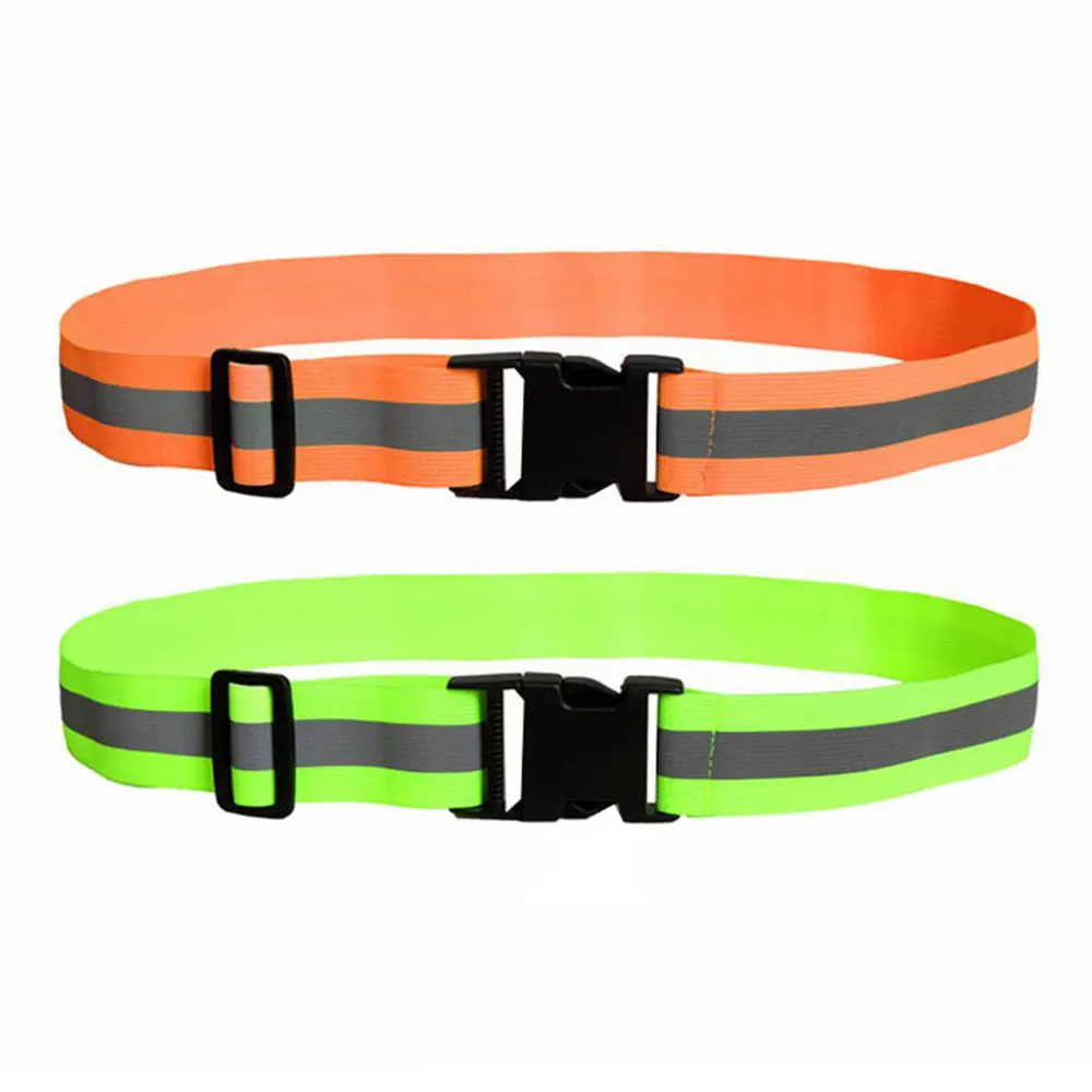 Reflective Belt for Night Running Cycling High Visibility Night Safety Gear Adjustable Elastic Waistband Warning Reflective Band