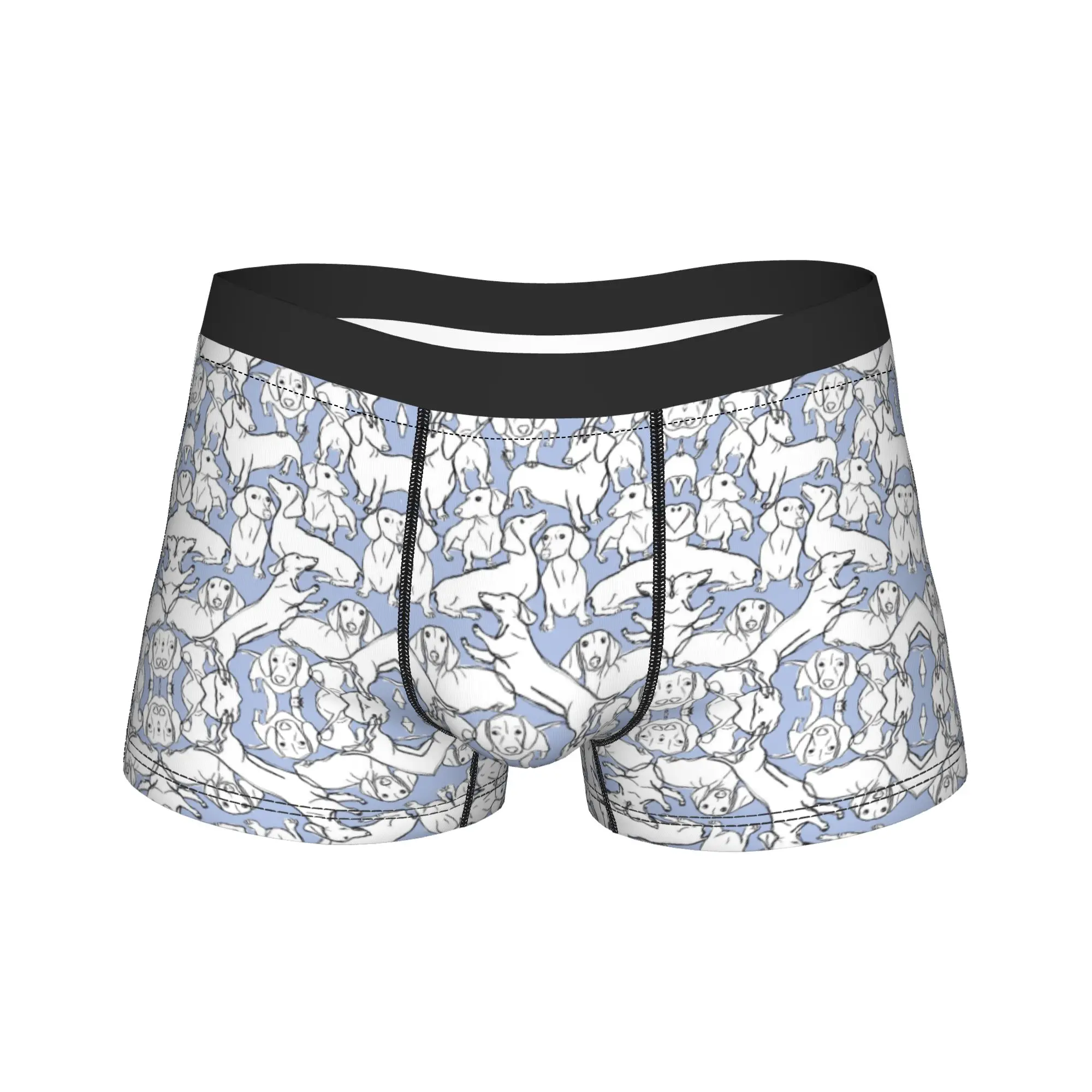 Dachshund Dog Underwear  Soft Trend Panties Pattern Boxer Brief For Man 3D Pouch Large Size Boxer Shorts