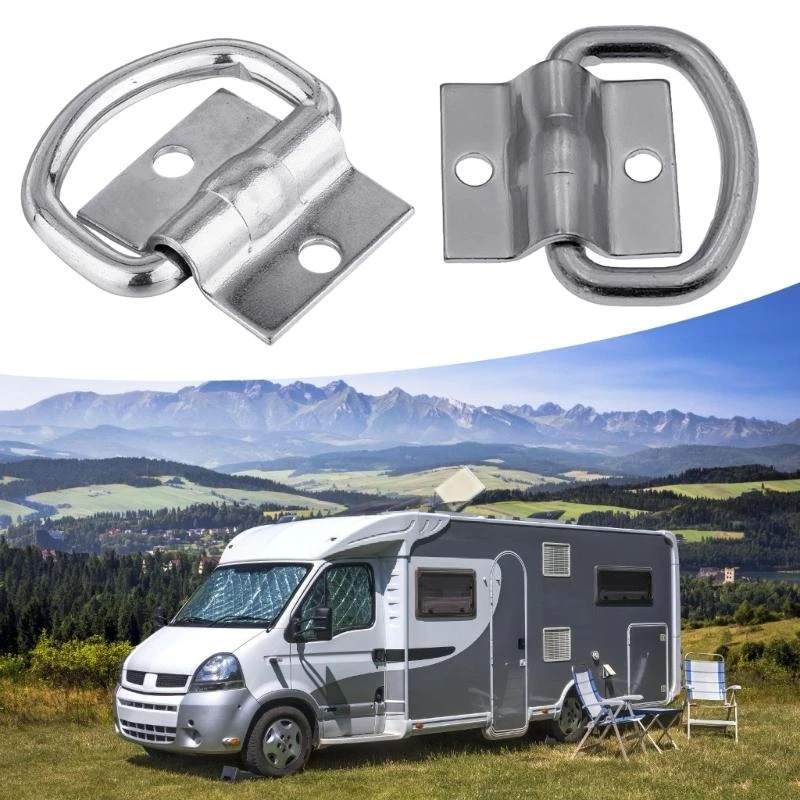 

A2UC 4PCS Металлические кольца закрепляют тяжелые Duty Down Downs для закрепления нагрузки в грузовиках