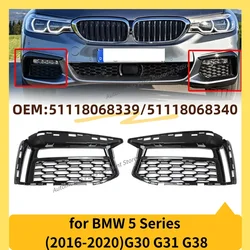 for 2016-2020 G30 G31 G38 BMW 5 Series M Sport Car Front Bumper Fog Lamp Frame Light Grille Mesh 51118068339 51118068340