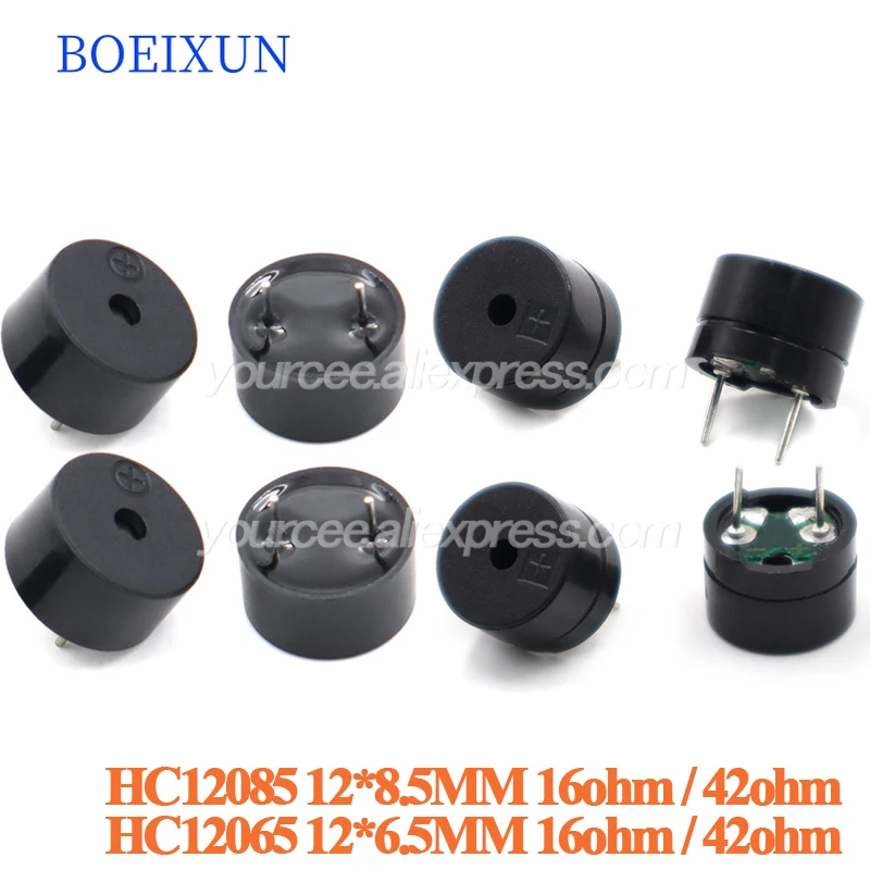 

20pcs/2pcs Passive Buzzer 42R 42ohm 16R Resistance 12MMx8.5MM 12MMx6.5MM In Common Use Mini Piezo Buzzers Diy Electronic