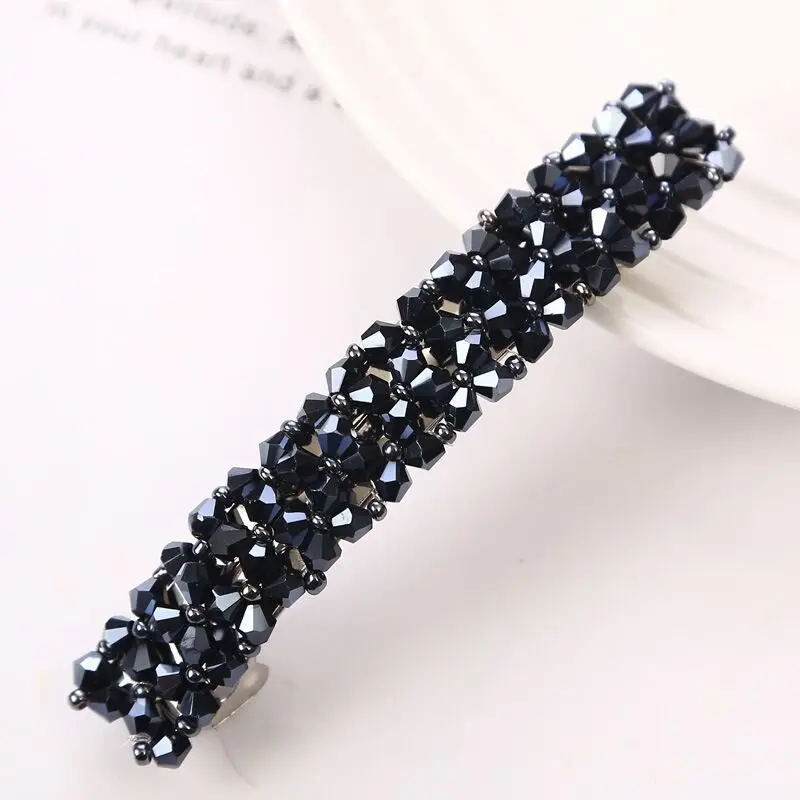 Korean Fashion 7 Colors Crystal Hair Clips Elegant Women Geometric Barrettes Hairpins Hairgrips Girls Headwear Hair Accessories