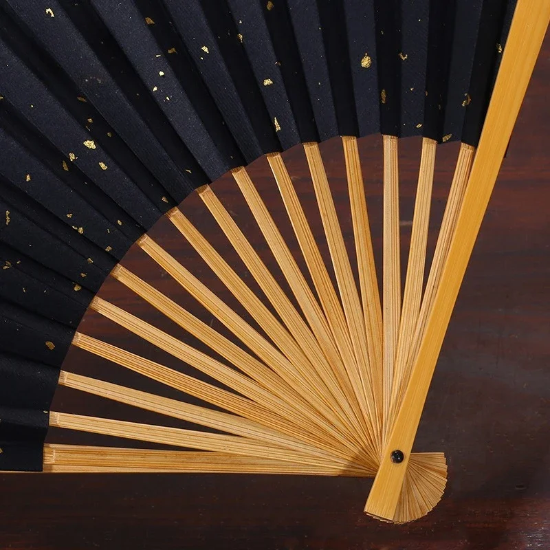 Chinese Xuan Paper Folding Fan Calligraphy Painting Ink Painting Jade Bamboo Cultural and Decorative Fan Craft Fan