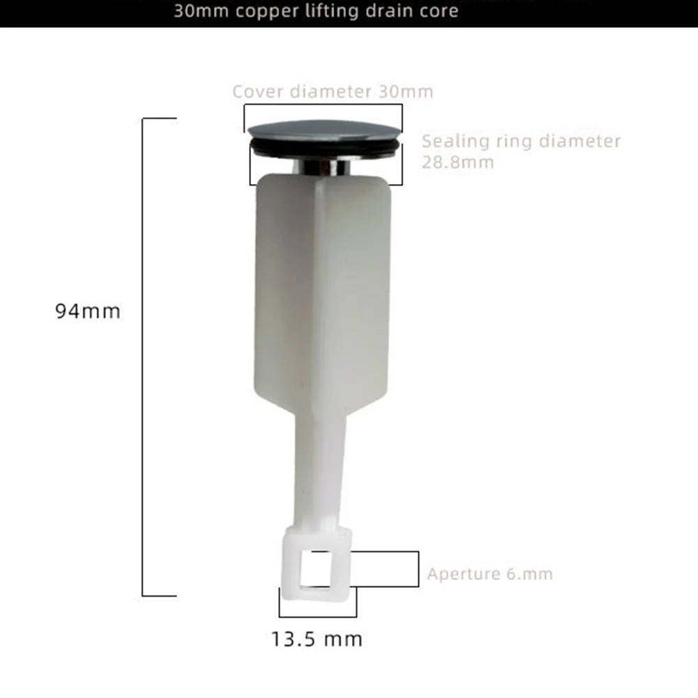 Tapón para lavabo de 3cm de diámetro, accesorio de baño, 1 unidad