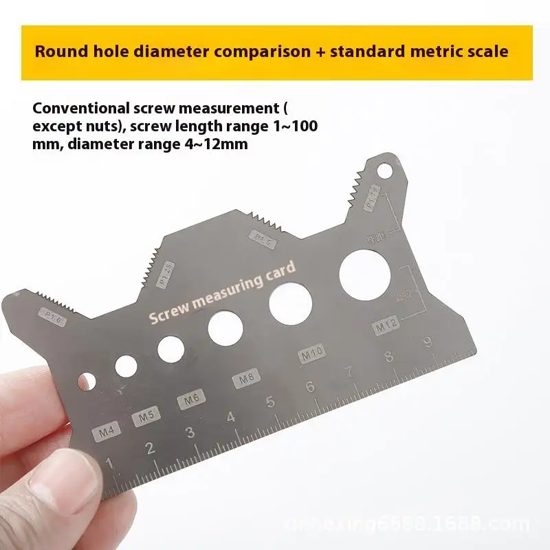 

Metric Thread Pitch Gauge, Screw Bolt Measuring Tool for Machinists