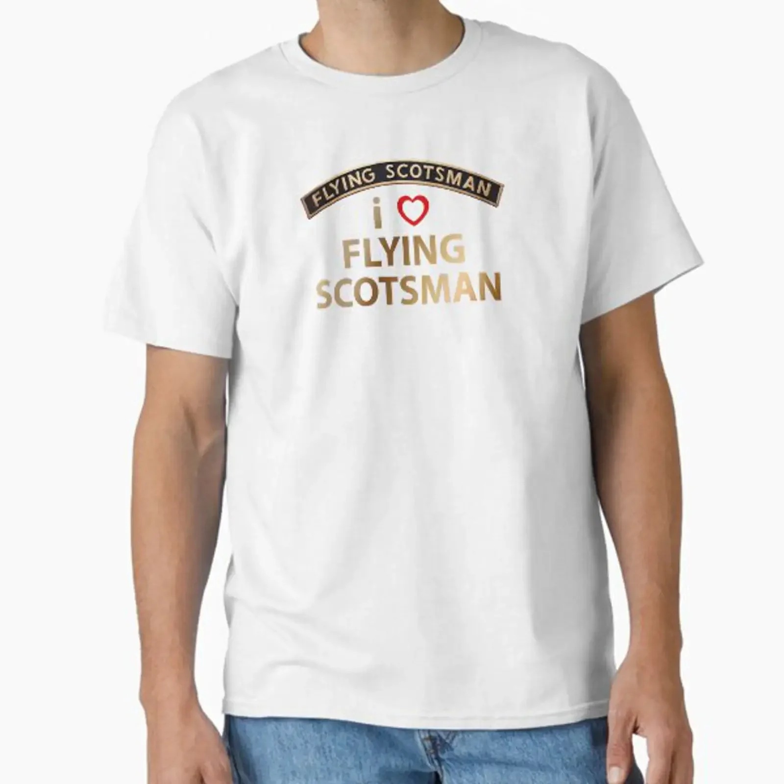 I Love Heart Flying Scotsman designed and sold by Steve H Clark vintage Washed Versatile graphic fashion Comfortable