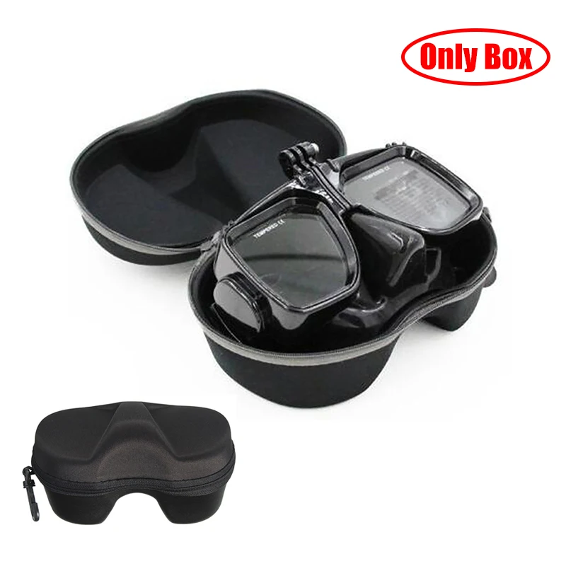 

Diving Glasses Mask Storage Box Scuba Snorkeling Multifunction Face Cover Snorkel Zipper Case for Underwater Swimming