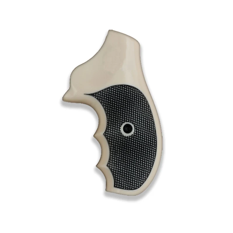 KSD Brand Ruger SP101 Compatible Ivory Acrylic Grips Diamond