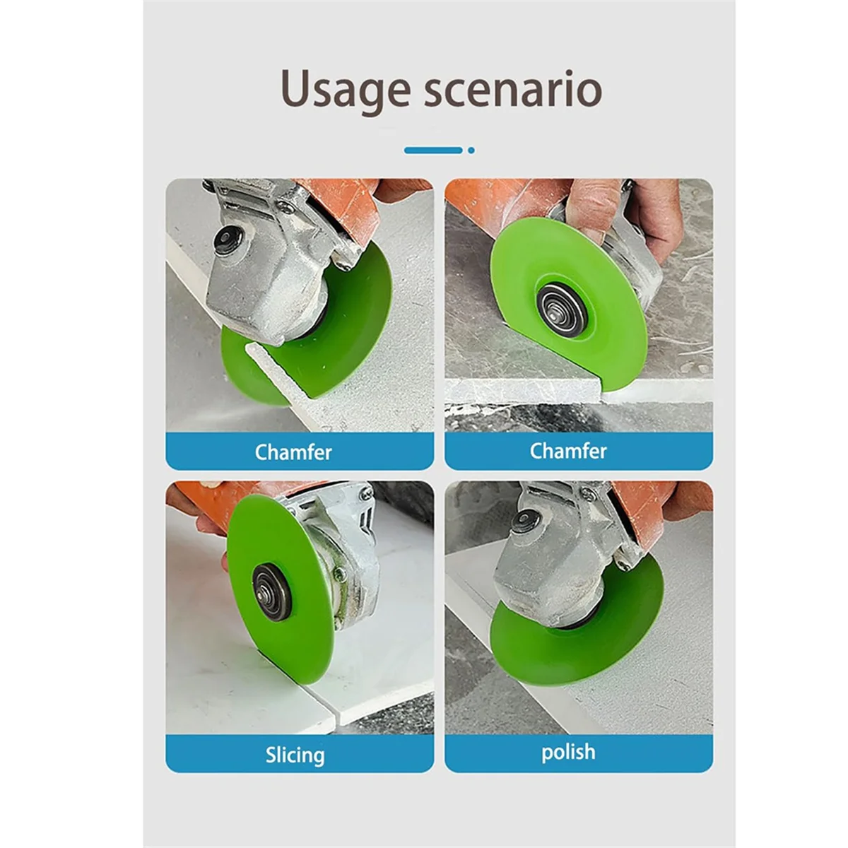 EULM 6 عبوات 4.5 بوصة (115 مم) قرص طحن ألواح الصخور الماسية لقطع وطحن السيراميك والبلاط والرخام