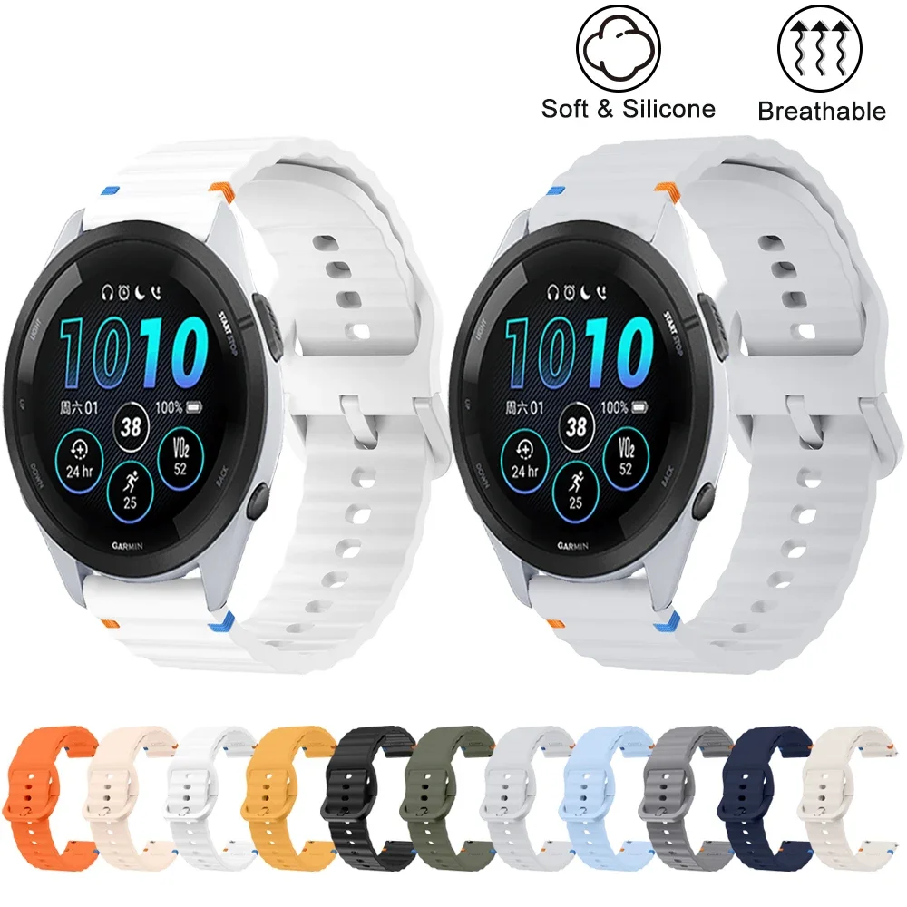 Uniwersalny pasek 22 mm do zegarka Garmin Forerunner 965 255 265 Vivoactive 4 Mężczyźni Kobiety Bransoletka do zegarka Garmin Forerunner 965 Gumka
