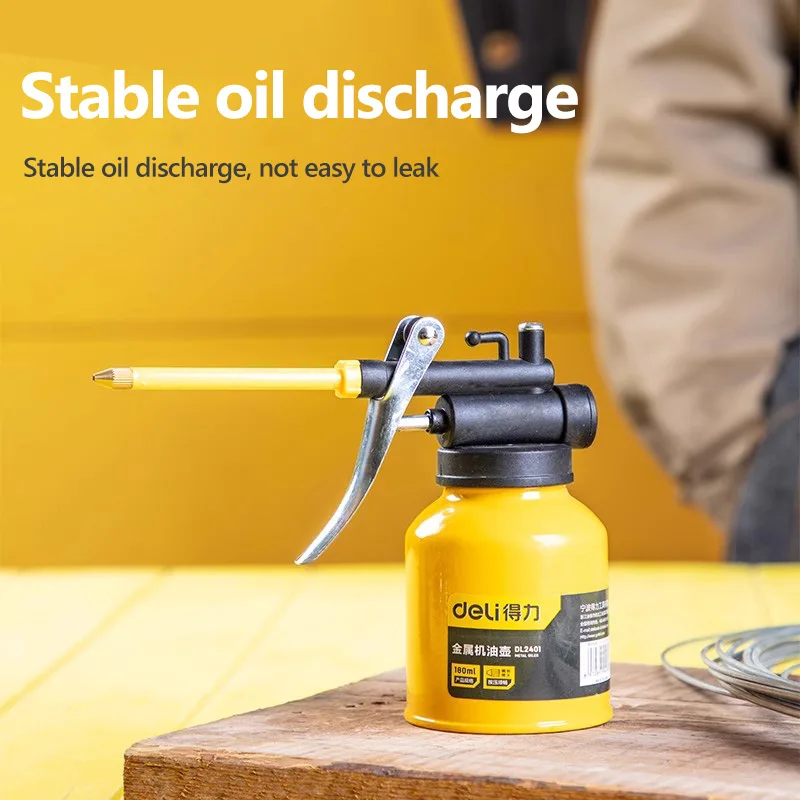 Oil Can Lubrication Metal High Pressure Pump Grease Guns Car Oil Pot Bottle Car Repair Tool 180ml