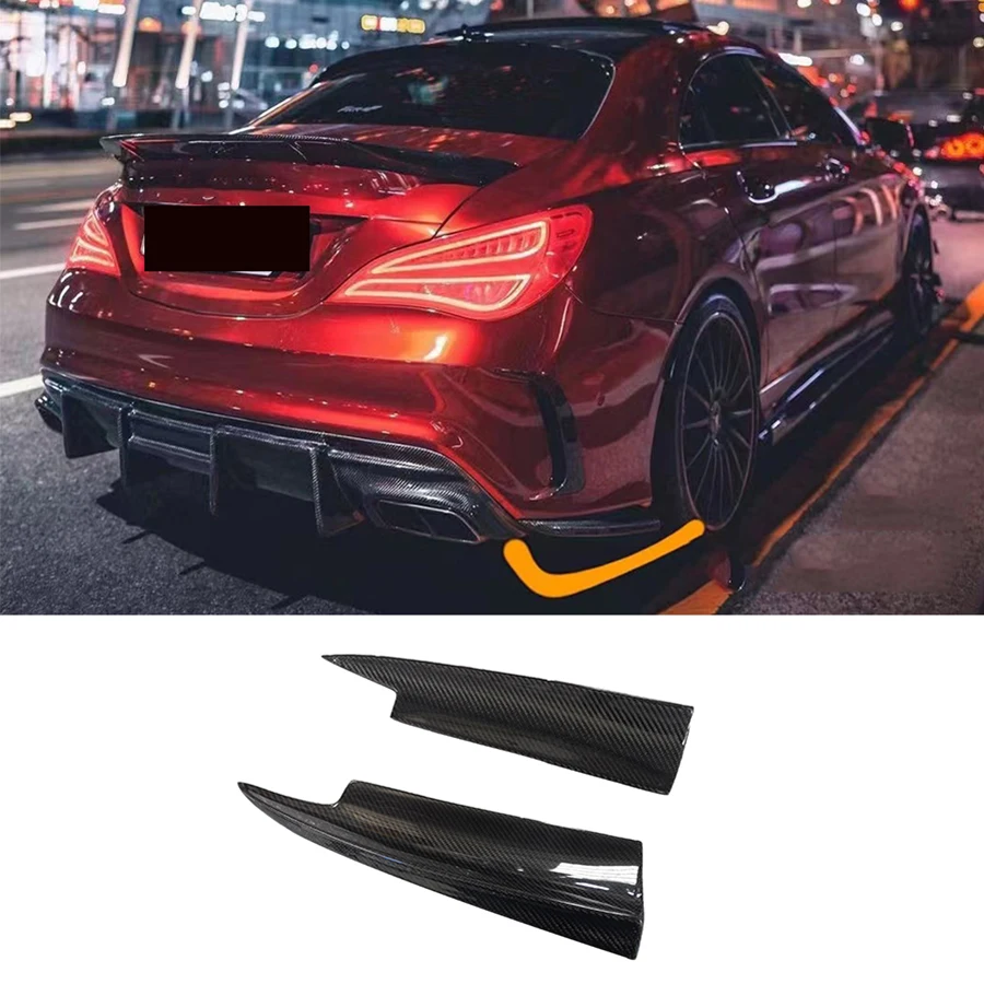 

Carbon Fiber Rear Bumper Splitters Lip Diffuser Canards Flaps Apron For Benz CLA Class W117 C117 CLA45 AMG 2013 - 2019 Body kit