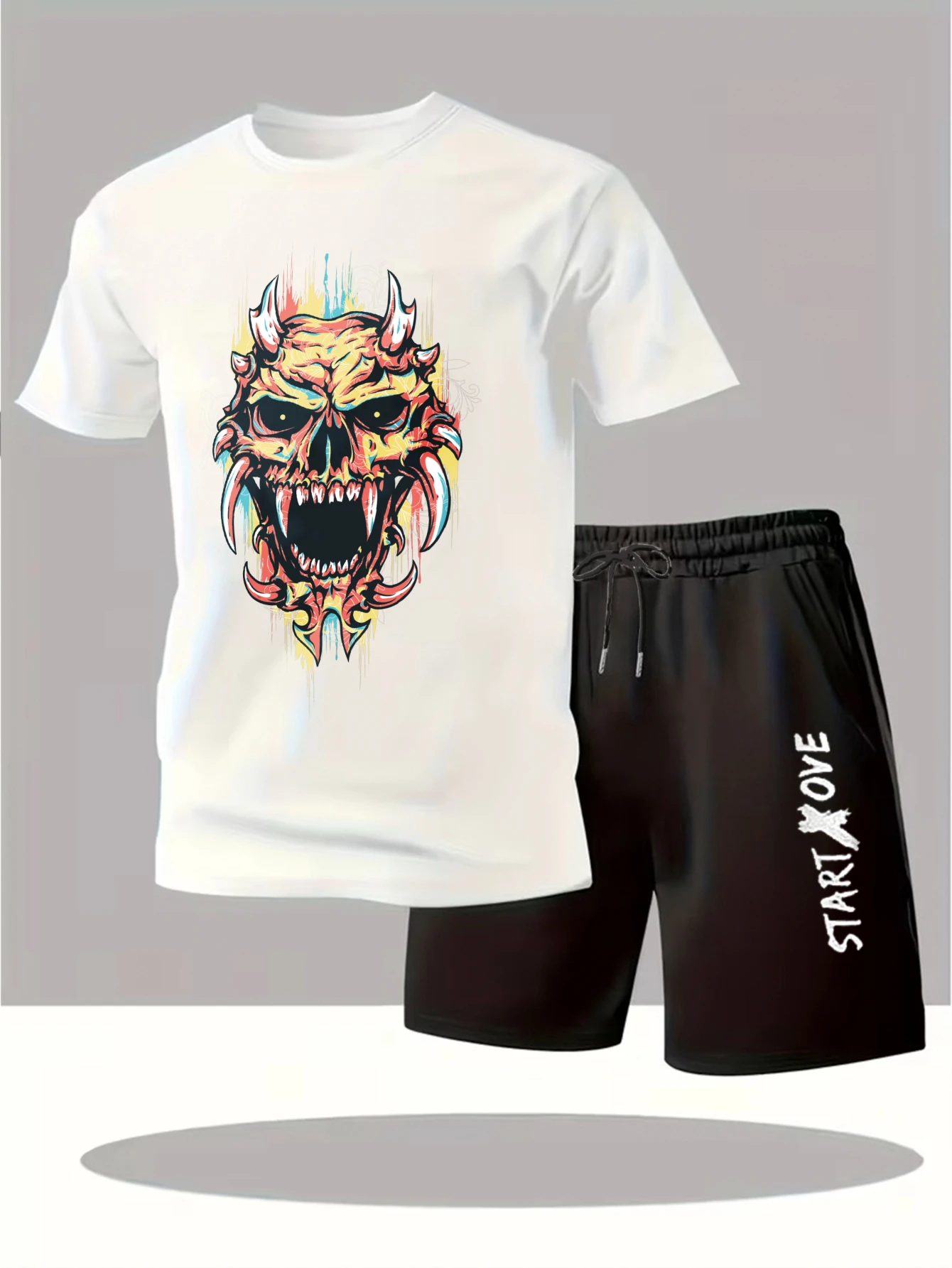 Men's sets 2025 New Fashion Y2k tracksuits men's suits Tracksuit men Short sleeve Printed Graphic drip clothing sweat suit