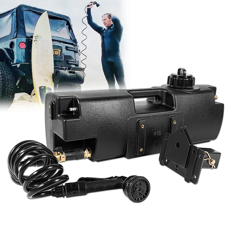 

4.0 Gallon Self-Pressurized Water Tank for Camping Showers, Bumper Mount Bed Mount or Roof Rack Mount Portable Water Storage