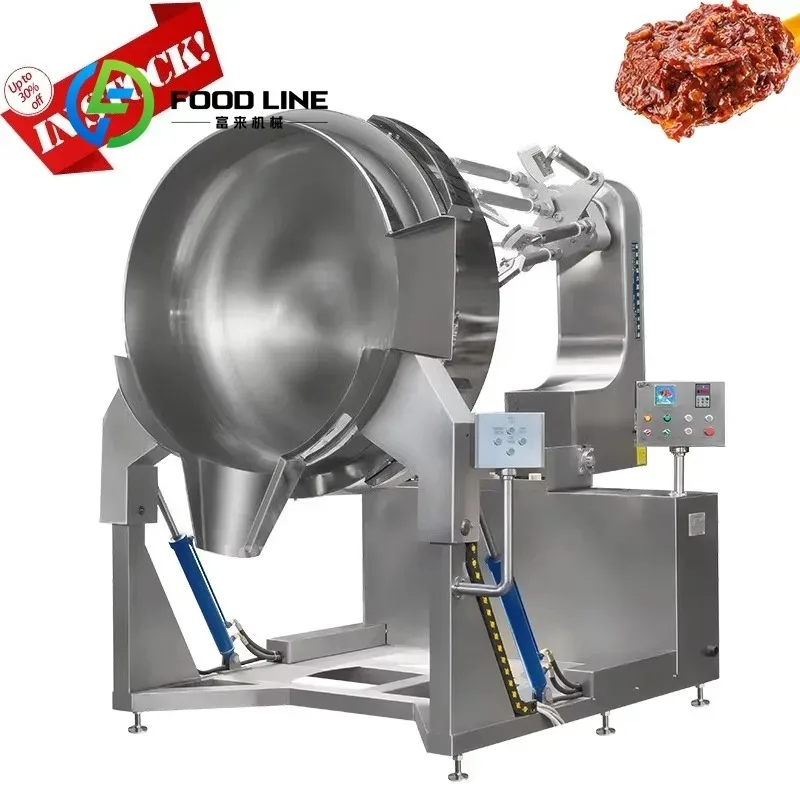Fully Automatic Planetary Cooking Mixer   Heated Thermal Oil Tilting Machine for Paste Production Customized