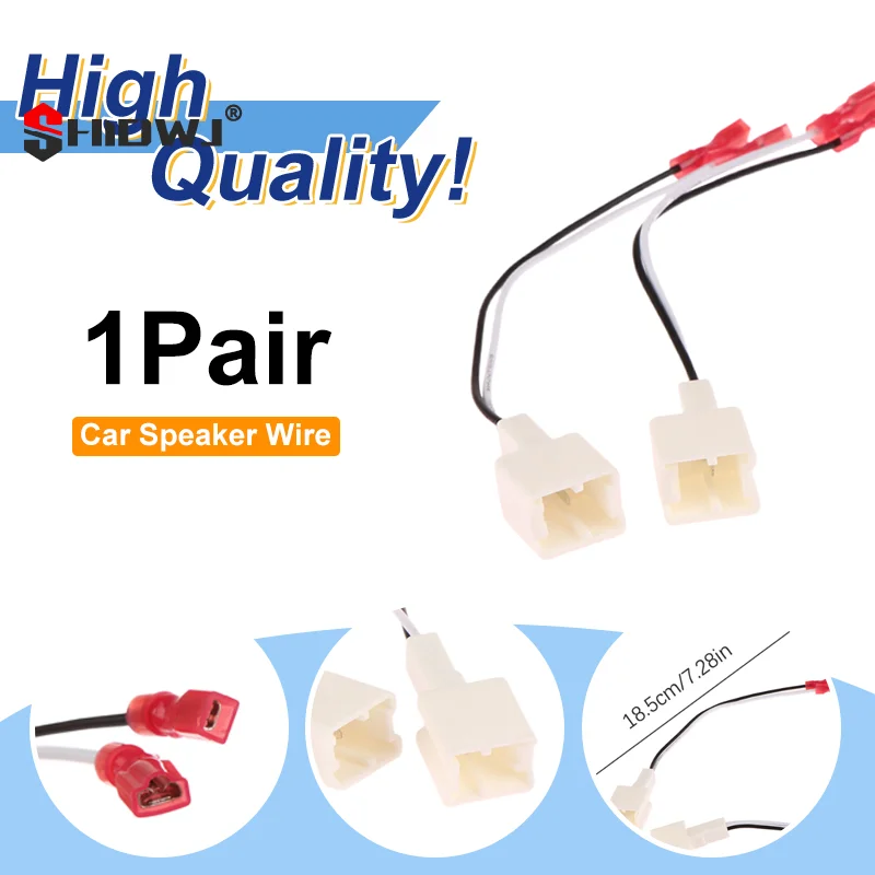2Pcs/1Pair Car Tweeter Dash Front Speaker Wire Harness Adapter Cable Connector Wiring Cables For Nissan Series Speaker