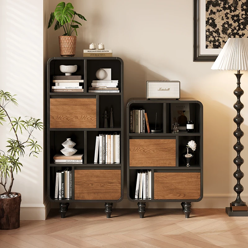 

Medieval custom bookcase Solid wood living room combination cabinet Household display cabinet Bookshelf with door Locker