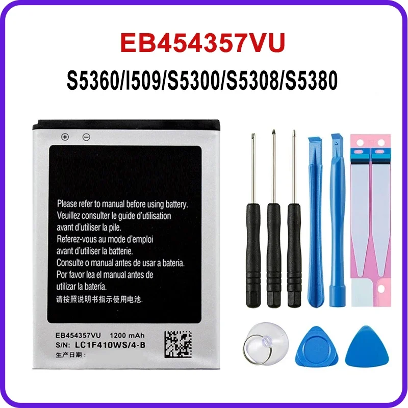 EB454357VU 1200mAh Battery For Samsung Galaxy Y GT-S5360 Galaxy Y Duos S5368 S5380 S5380D Galaxy Wave Y S5300