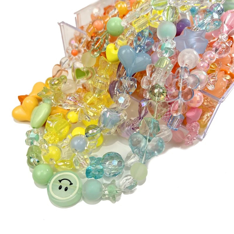 New 20g Mixing Style Color Acrylic Beads For DIY Phone Chain Handmade Bracelet Jewelry Making Accessories