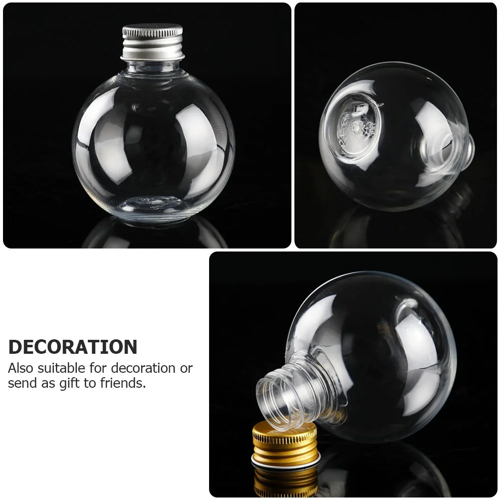 20 Pcs Jar Travel Bottle Transparent Plastic Candy Fillable Light Bulb Containers Spray Bottles for Toiletries Home Decoration