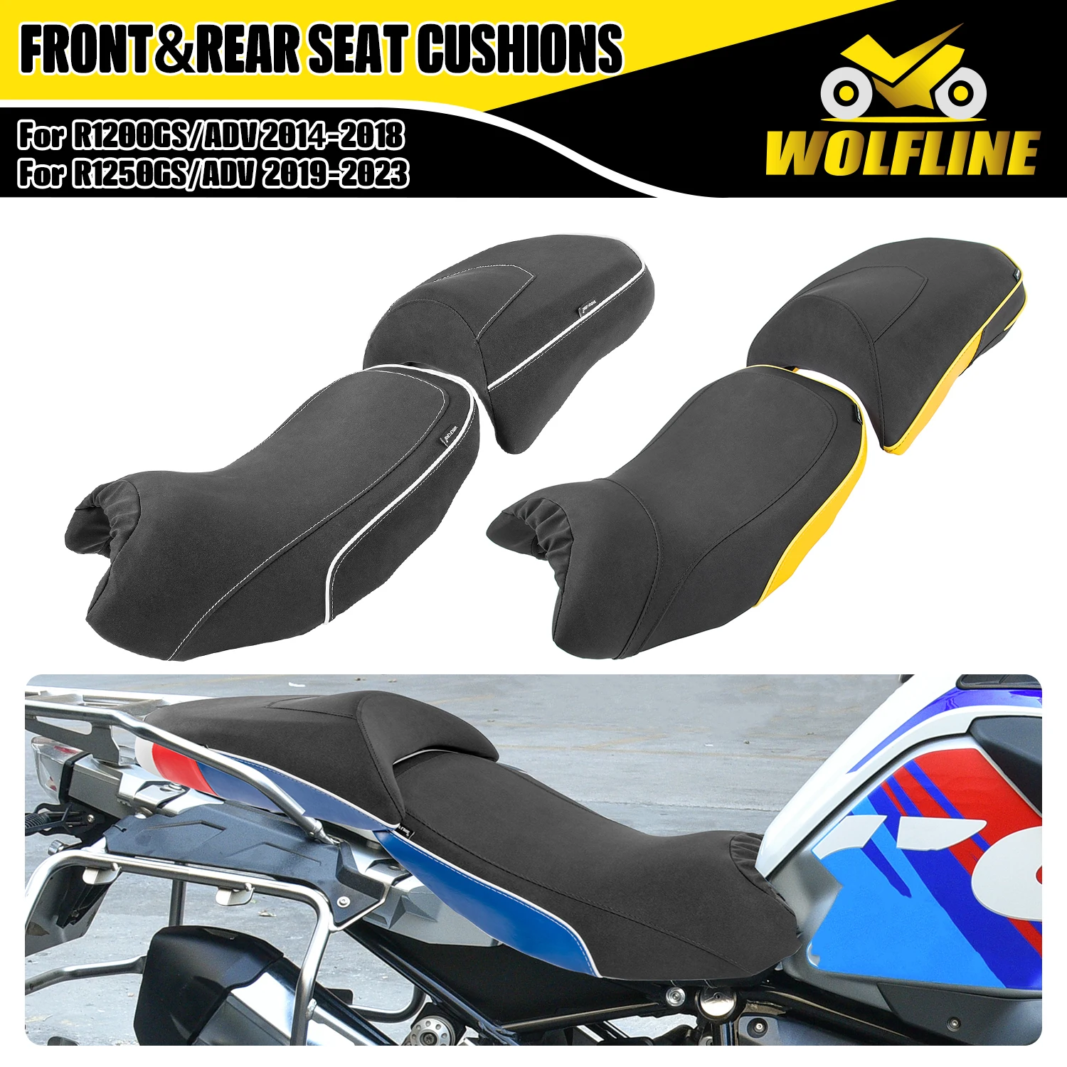 

Seat Cushion Two-Up Saddle Pad for BMW R1200GS/R1200GS ADV 2014-2018 2015 2016 2017 R1250GS/R1250GS ADV 2019-2023 2020 2021 2022