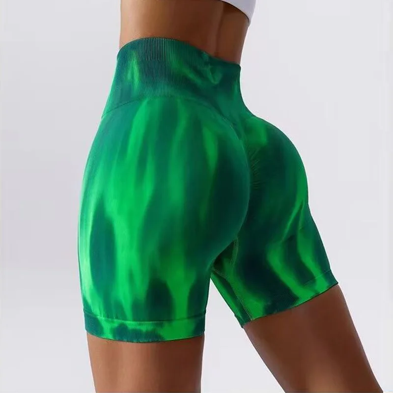 Aurora Seamless Yoga Shorts High Waist Hip Lift Quick-Drying Sports Fitness Running Elastic Tight Comfortable Fitness Shorts