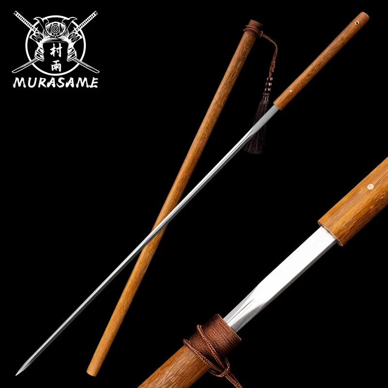 Wenwan Straight Sword, High Manganese Steel, Real Handmade Tang Jian, Martial Arts Training, Shirasaya Wood Katana, Collection