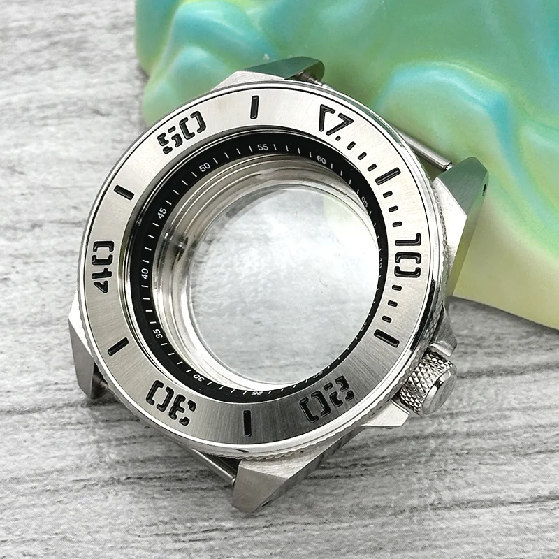 44mm Silbernes King Samurai Uhrengehäuse mit Transparentem Gehäuseboden Passend für NH34 7S 4R NH35 NH36 Uhrwerke 28,5mm Zifferblatt Uhrenmodifikationsteil – Detail 9